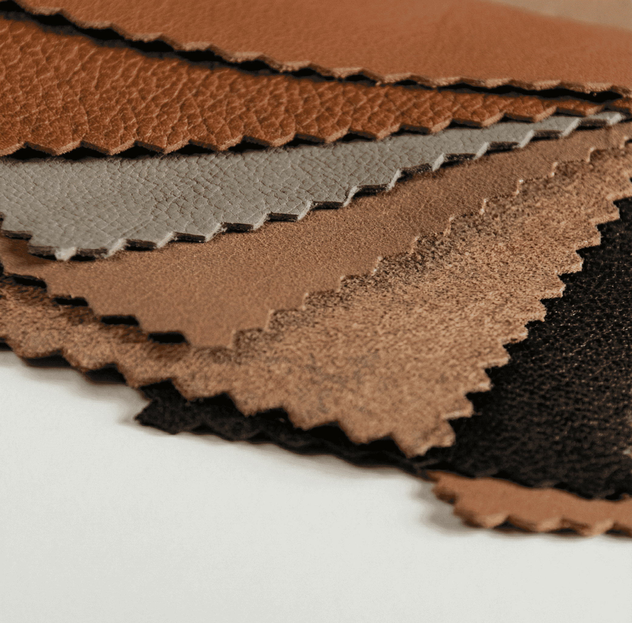 Leather material samples