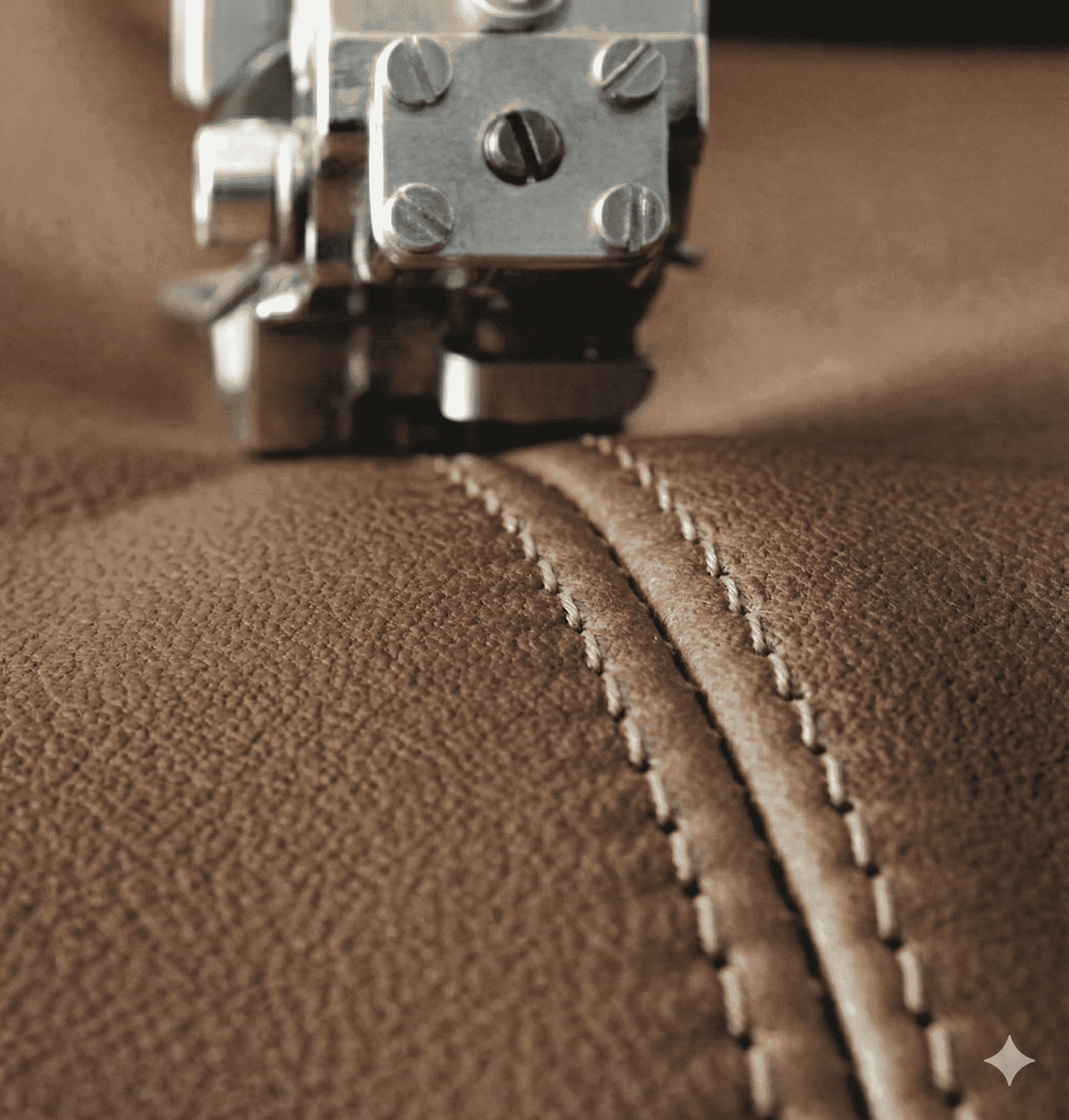 Luxury leather furniture detail